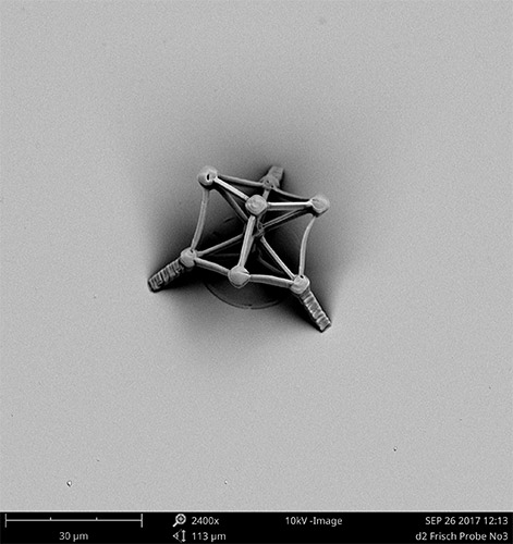 Full shot of micrometric model of the Atomium using stereolithography